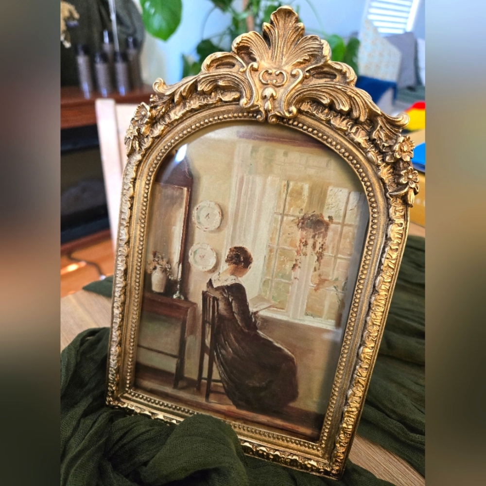 Fancy gold frame